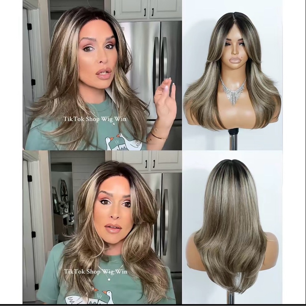 Style Icon Elegant Ombre Brown Wig for Women